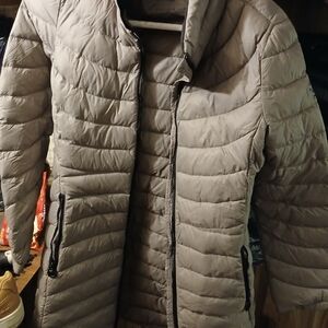 Michael Kors Taupe Packable Quilted Puffer Jacket, Size S